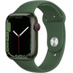 Apple Watch Series 7 GPS/Cellular 45 mm Aluminium Box in Green/Green Sports Correa Trebol