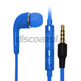 Earphones with microphone for Samsung Galaxy S4 Blue