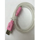 Luminous charge/sync cable for Galaxy Note 3 Pink