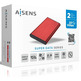 Outer Box 2.5 '' USB 3.1 SATA Aisens Aluminium Black ASE-2525RED