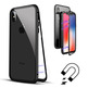 Magnetic Case with Tempered Glass iPhone X Black