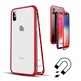 Magnetic Case with Tempered Glass iPhone X Red