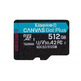 Memory MicroSD Kingston 512 GB MicroSD Class 10 UHS-I