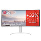 Curved Ultrapanoramic Professional Monitor LG UltraWide 38WQ75C-W 38 "/QHD +/Black and White