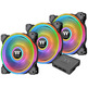 Pack 3 Thermaltake Ring Quad 14 cm RGB Ventilators