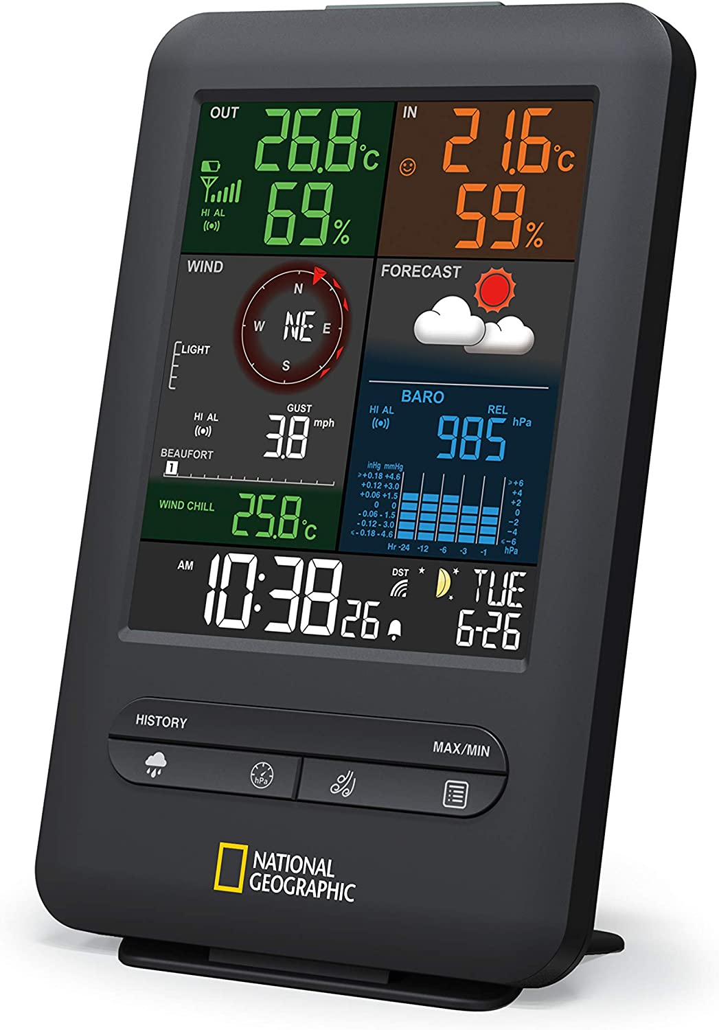 Bresser National Geographic Meteo Station, 1 screen