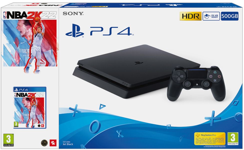Consola PlayStation 4 Slim PS4 500GB c/ Joystick DualShock - Jet black —  Cover company