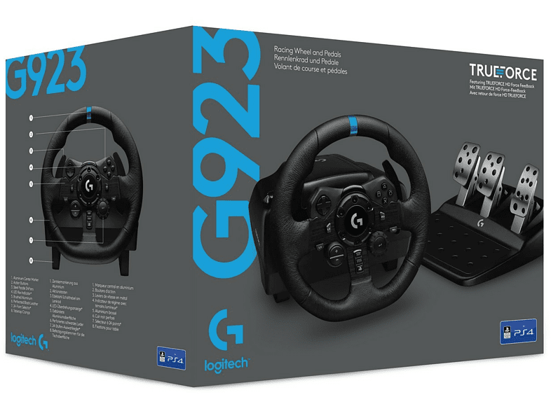 Logitech G923 Racing Wheel Ps5,Ps4,Pc Black (Imported)