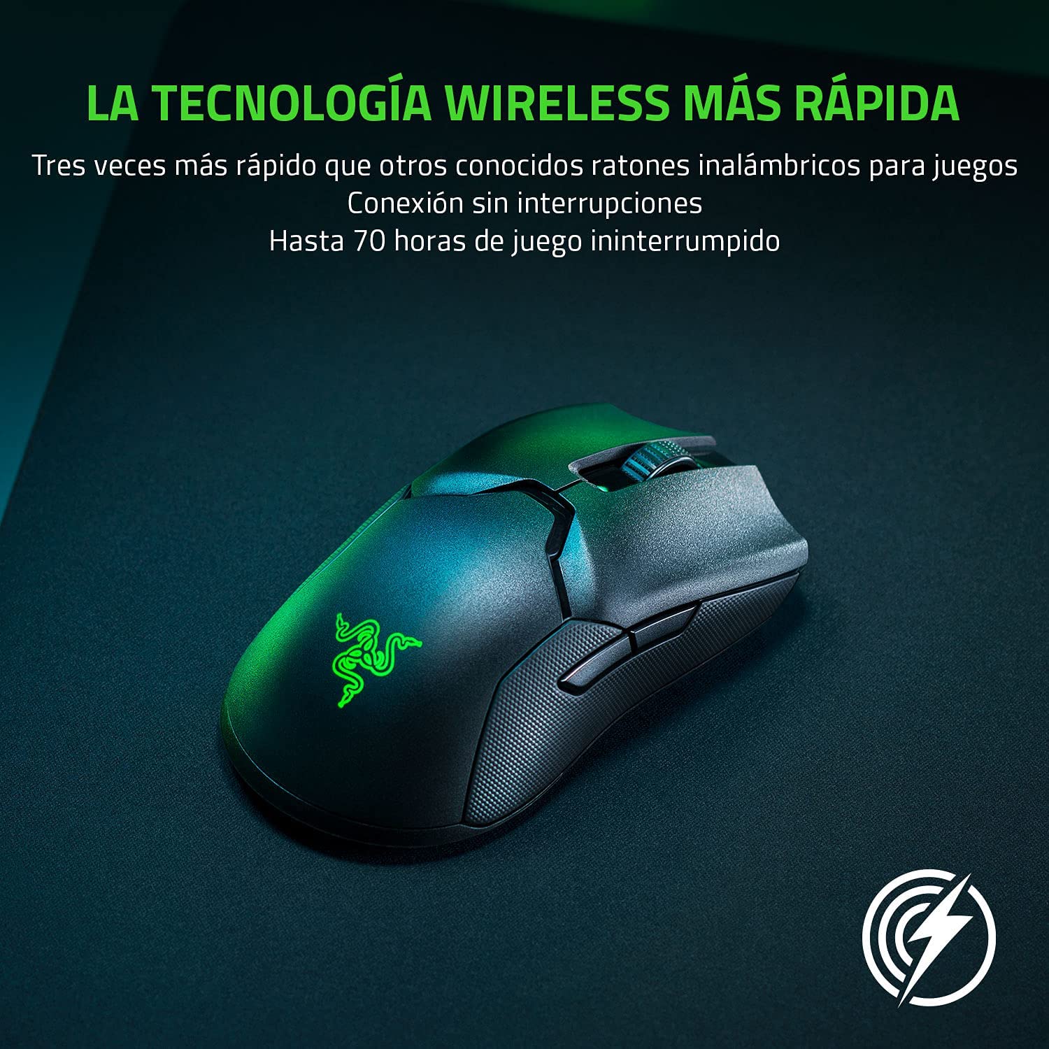 Razer Viper Ultimate souris Droitier RF Wireless + USB Type-C Optique 20000  DPI