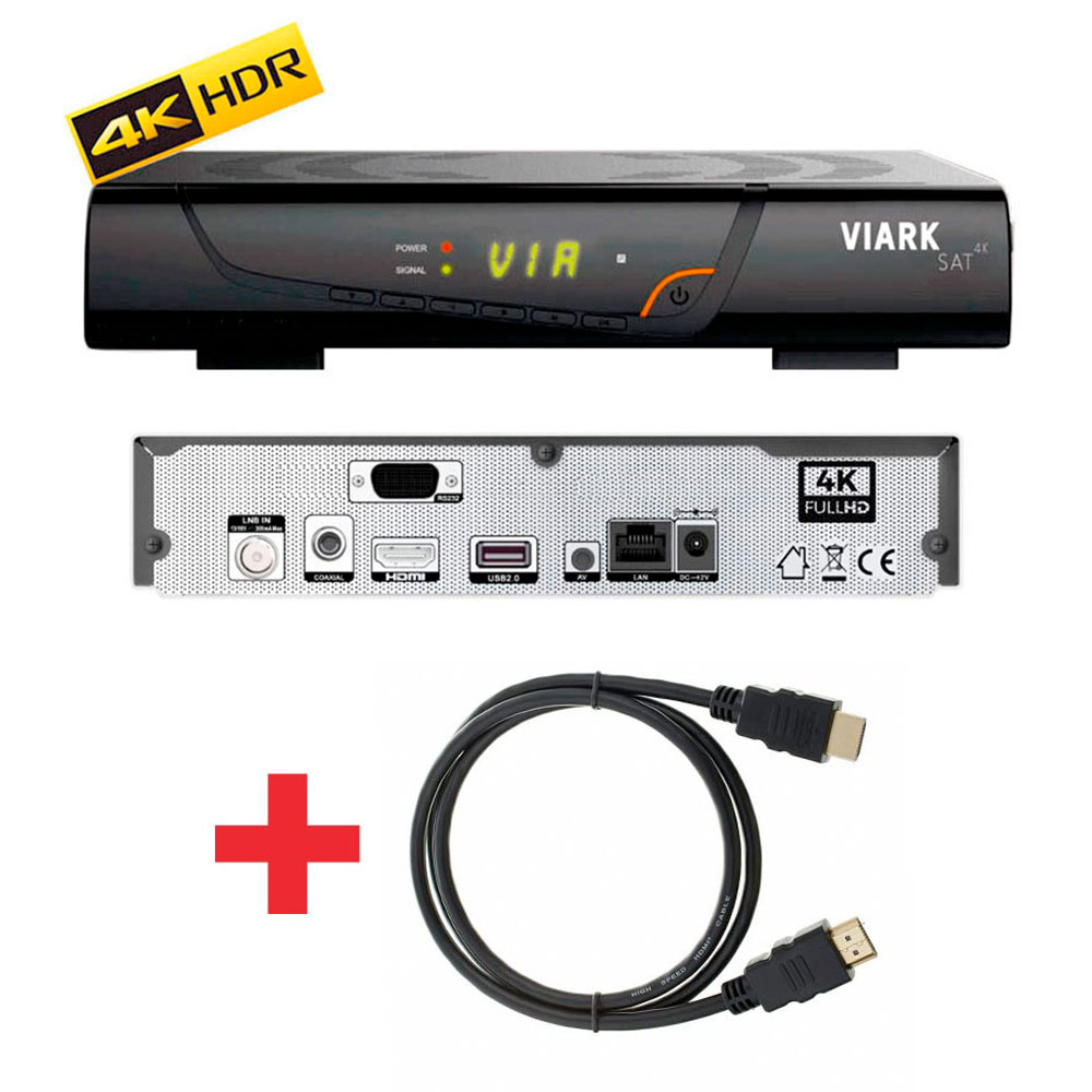 Viark SAT 4K Satellite Receiver Decoder With Wifi, Stable, Multistream UHD  DVB-S2X and H.265, Card Reader, USB, RCA, Ethernet Port, PVR Updated on the